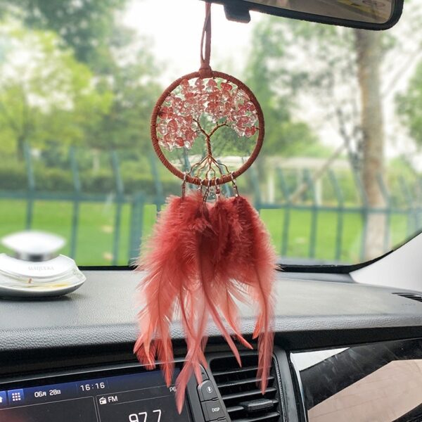 Dây treo oto Dreamcatcher lông vũ