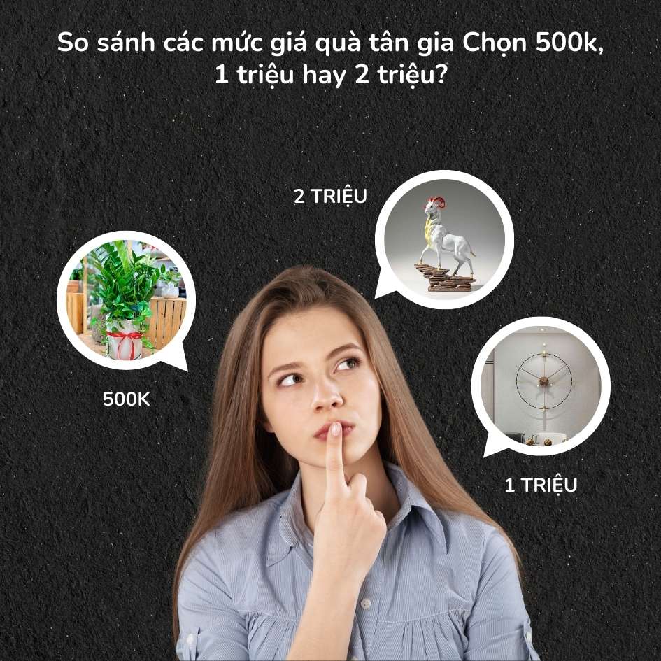 So sánh các mức giá quà tân gia Chọn 500k, 1 triệu hay 2 triệu?